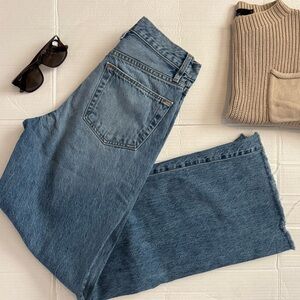 SLVRLAKE Grace Jeans Great Romance Wash Wide Leg High Rise Cotton size 26